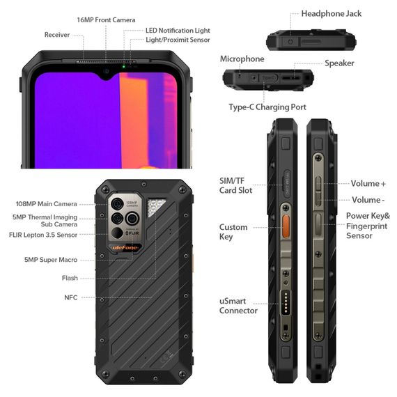 Мобільний телефон Ulefone Power Armor 19T 12/256Gb Black (6937748735298) | Зображення 4