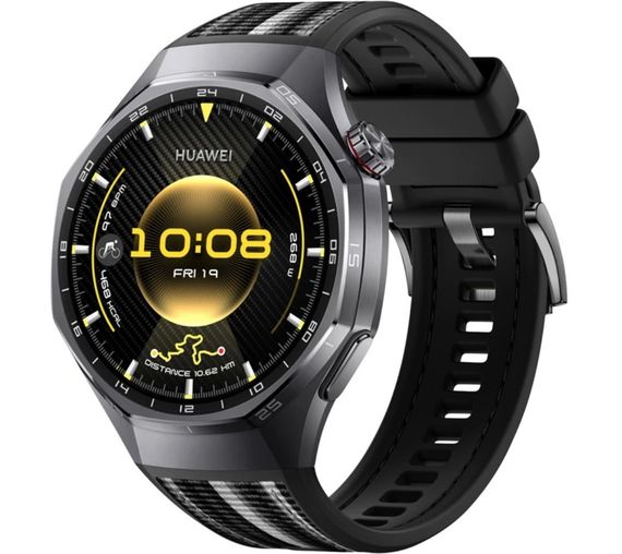 Силіконовий ремінець Primolux Nylon Silicone для смарт-годинника Huawei Watch GT 6 Pro 46mm - Black Silver | Зображення 2