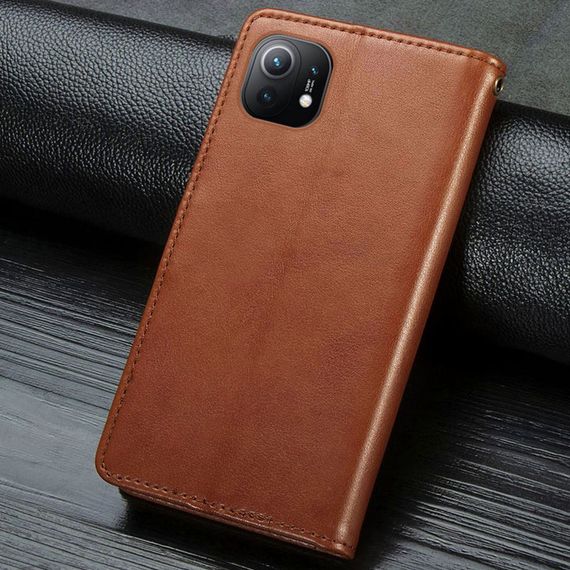 Шкіряний чохол-книжка GETMAN Gallant (PU) для Xiaomi Mi 11 Коричневий | Зображення 5