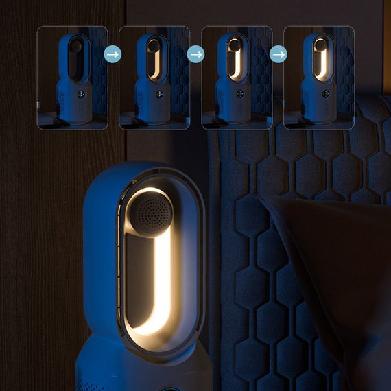 Настільний вентилятор F8 3in1 з Bluetooth-динаміком і нічником 4000mAh White | Зображення 5