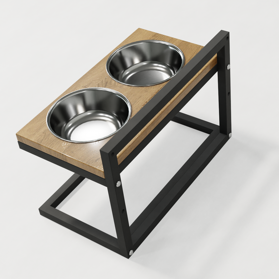 Миски на регулируемой подставке для средних собак Hollky Flex M (2 × 0.85 л) FM-422530-GRNT | Зображення 7