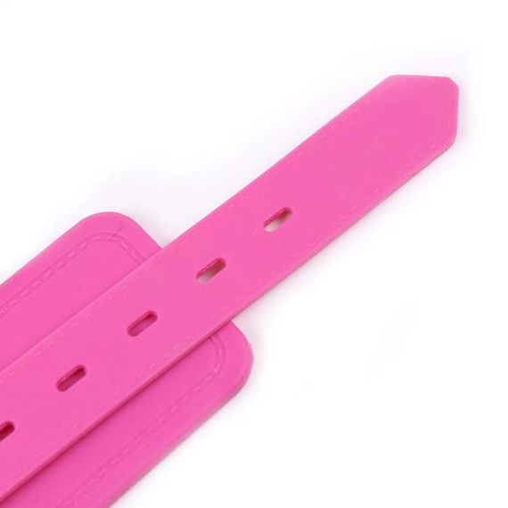 Силіконові наручники Silicone hand cuff pink | Зображення 5