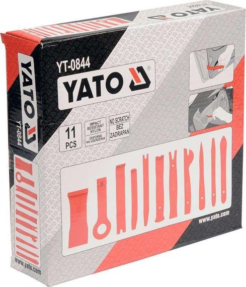 Набор съемники крепления обшивки панели авто 11 штук YATO YT-0844 | Зображення 2