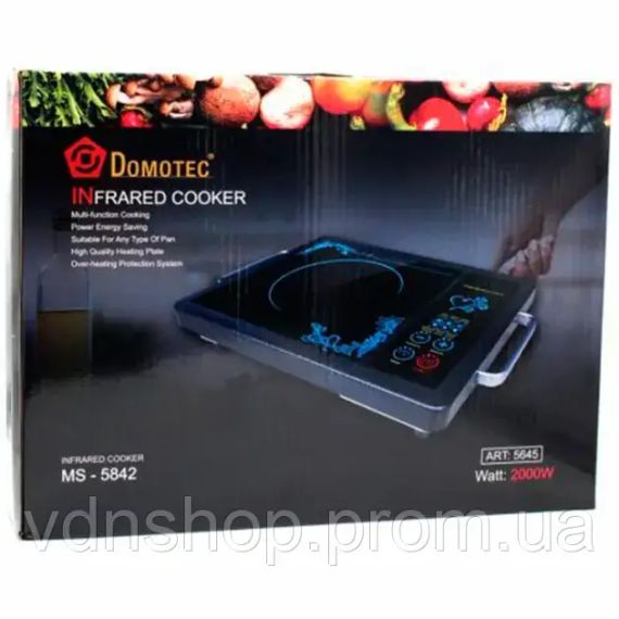 Електроплита інфрачервона Domotec MS-5842 2000 Вт | Зображення 3