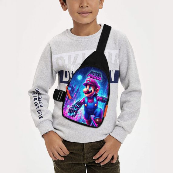 Сумка через плече дитяча Супер Маріо 29х17 см сумка слінг для хлопчика (02179)