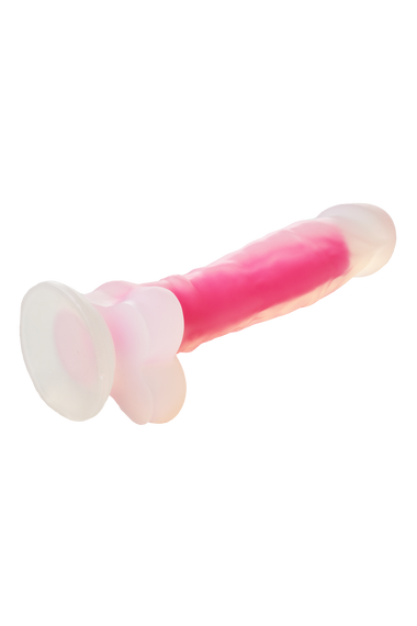 Фалоімітатор Dream Toys, що світиться RADIANT SOFT SILICONE GLOW IN THE DARK DILDO LARGE PINK | Зображення 5