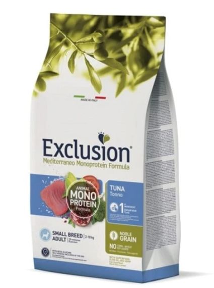 Повнораціонний сухий корм Exclusion Adult Tuna Small Breed з тунцем для дорослих собак дрібних порід 0,5 кг