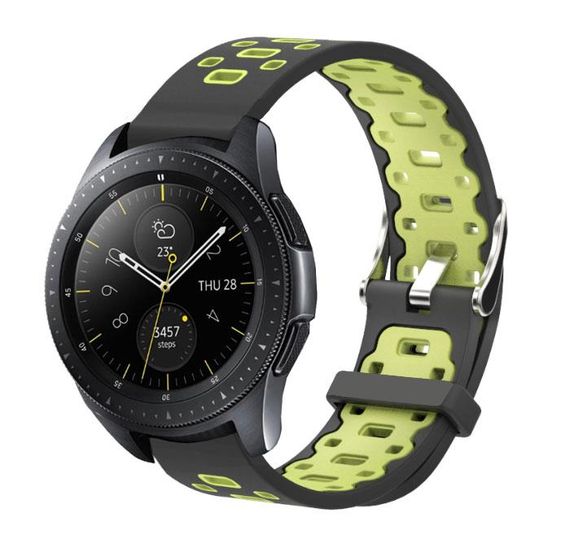 Спортивный ремешок Primo Perfor Classic для часов Samsung Galaxy Watch 42 mm (SM-R810) - Black&Green