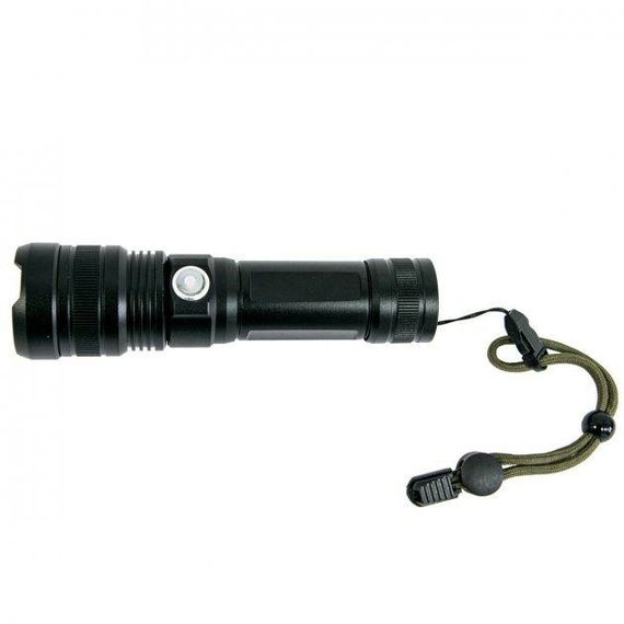 Ручной аккумуляторный светодиодный фонарь Police X-Balog BL-1827-P90 переносной с USB зарядкой оптическим зумом и металлическим корпусом + ремешок на руку | Зображення 5
