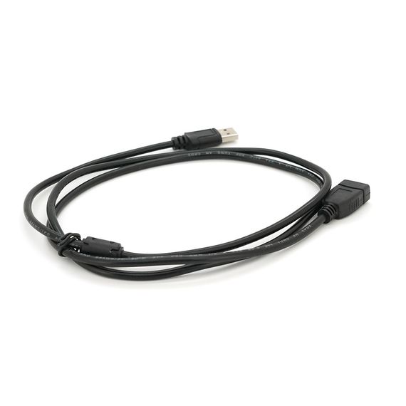 Подовжувач USB 2.0 AM / AF, 1.5m, 1 ферит, чорний Пакет Q250 | Зображення 1