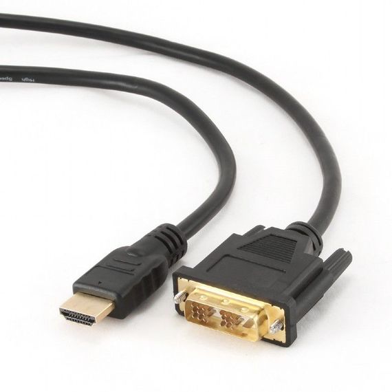 Кабель Cablexpert CC-HDMI-DVI-6, HDMI тато/DVI тато, позолочені конектори, 1.8 м | Зображення 1