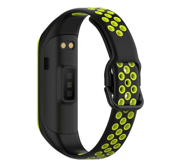 Силіконовий ремінець Primo Perfor Sport для фітнес-браслета Samsung Galaxy Fit 2 (SM-R220) - Black&Green | Зображення 2