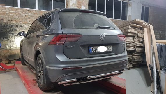 Задній захист AK001-2 (нерж) для Volkswagen Tiguan 2016-2024 | Зображення 3