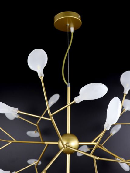 Люстра підвісна на 36 лампочок 26063 Золото 75-110х80х80 см. | Зображення 7