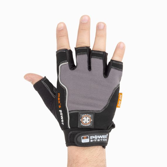 Рукавички для фітнесу Power System PS-2580 Man’s Power Black/Grey XL | Зображення 4