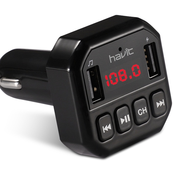 FM-модулятор чорний Havit HV-FM808BT