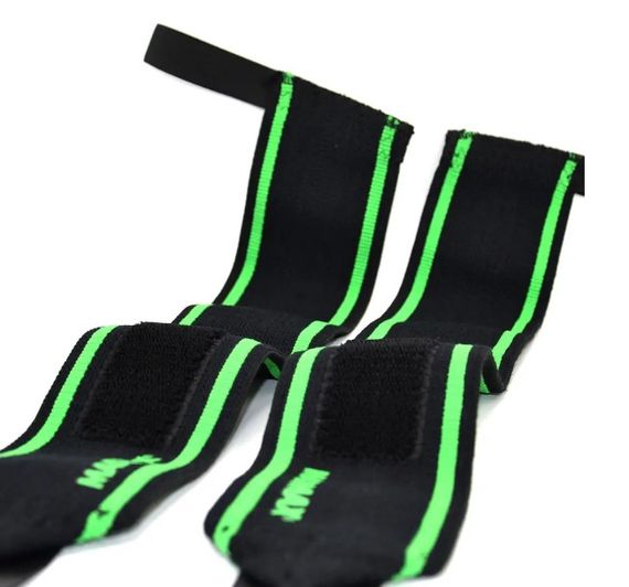Кистьові бинти MadMax MFA-298 Wrist Wraps 18" Black/Green (пара) (MFA-298-U) | Зображення 3