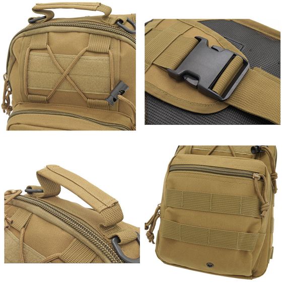 Тактична нагрудна сумка Primo Sling однолямкова через плече - Khaki | Зображення 4