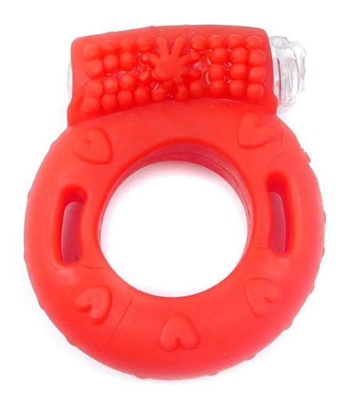Ерекційне вібро кільце BOSS Vibrating Cock Ring Red, BS6700041 Sex Aura