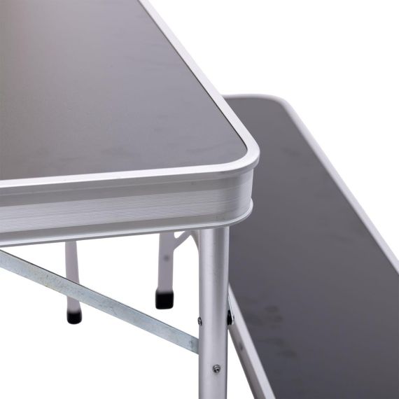 Комплект туристичний стіл + 2 лавки складні меблі Сірий Lugi JY-9060G | Зображення 5