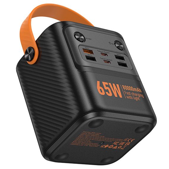 Портативний ЗП Power Bank Hoco J152 Pro Tough PD65W 80000 mAh Black | Зображення 7