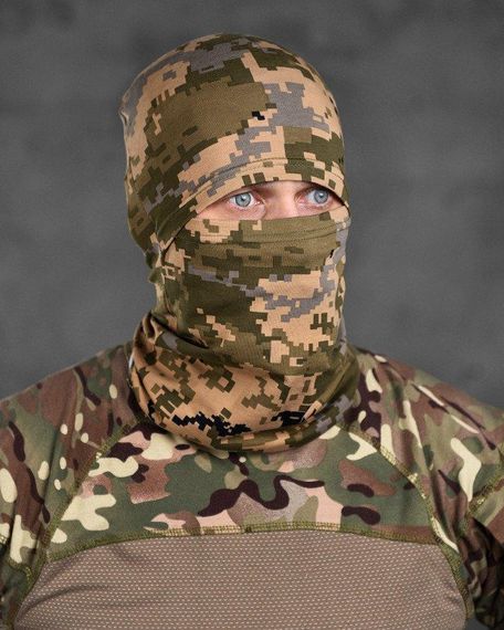 Балаклава мужская тактическая подшлемник  пиксель ВТ6582