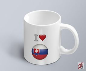 Чашка  з принтом я люблю Словаччину з зображенням прапору  (02010109039)