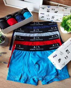 Подарочный комплект трусов Armani Exchange, мужские трусы Армани в коробке на 3-4-5 штук, набор трусов Армани 4