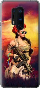 Чехол на OnePlus 8 Pro Украинка с оружием "5316u-1896-17620"