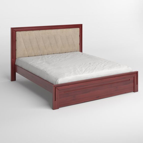 Двоспальне дерев&#039;яне ліжко Mebigrand Торонто Т6 Махонь/Аляска 23 (бежевий) 180х200 см (MBG-9524) | Зображення 1