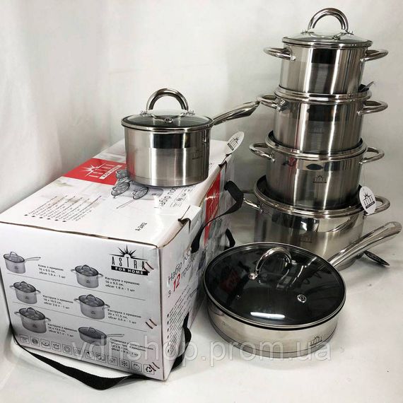 Набор кастрюль для электронной плиты, Набор кастрюль премиум каструль с антипригарным покрытием RD-93 | Зображення 8