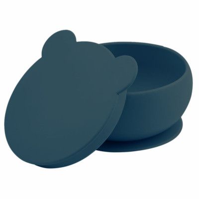 Тарелка детская MinikOiOi Bowly глубокая с крышкой на присоске Deep Blue (101080010) | Зображення 1