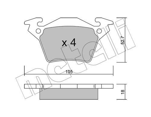 Колодки гальмівні задні Mercedes Benz Vito W638 CDI 96-03 22-0574-0 | Зображення 6