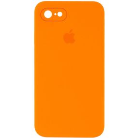 Чехол Silicone Case Square Full Camera Protective (AA) для Apple iPhone 6/6s (4.7") Жовтогарячий/ Bright Orange