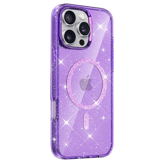 Чехол TPU Eclipse Sparkle Magnetic Fit для Apple iPhone 16 Pro Max (6.9") Purple | Зображення 1