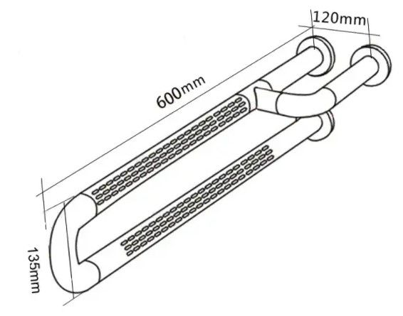 Поручень посилений SanStore з поворотною ніжкою жовтий HS-002A | Зображення 6