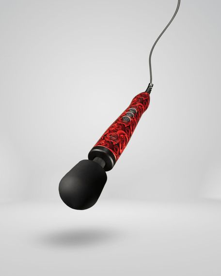 Вібромасажер DOXY Original ROSE PATTERN, дуже потужний, живлення 220В, пульсівні вібрації | Зображення 4