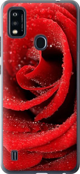 Чехол на ZTE Blade A51 Красная роза "529u-2506-17620"
