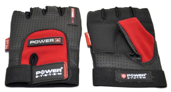 Рукавички для фітнесу Power System PS-2500 Power Plus Black/Red M | Зображення 1