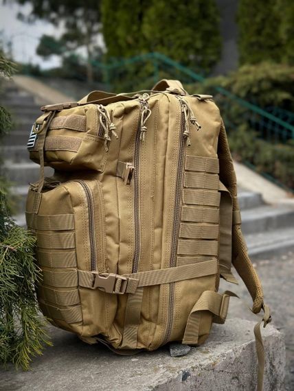 Тактичний рюкзак військовий койот з прапором Сша Usa штурмовий армійський рюкзак 45 Л | Зображення 7