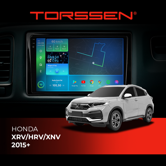 Штатна магнітола Torssen 2K Honda XRV/HRV/XNV 2015+ F9432 4G Carplay DSP