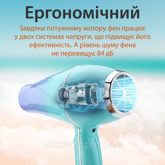 Фен для волосся VGR V-452 з холодним обдуванням та регулюванням потужності, 2400Вт | Зображення 2