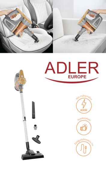 Пилосос вертикальний Adler AD 7036 без мішка з контейнером для дому та авто | Зображення 8