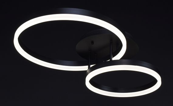 Люстра світлодіодна стельова LED світильник для квартири на стелю лед з пультом 27749 Чорний 10х40х62 см. | Зображення 4