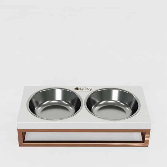 Миски на подставке для маленьких собак и котов Hollky Base XS (2 × 0,25 л) BXS-28145-GLWH | Зображення 4