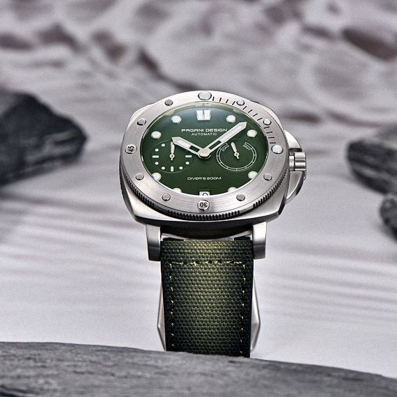 Чоловічий годинник Pagani Design PD-1767 Silver-Green | Зображення 3