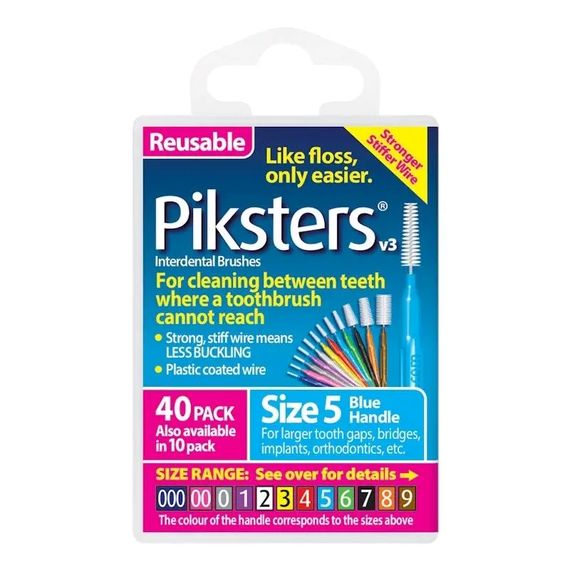 Міжзубні йоржики Piksters, № 5 (діаметр 1.1) голубі, 40 шт