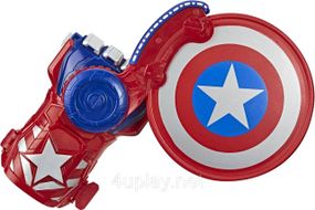 Дисковый бластер Nerf Marvel Captain America Shield Sling Перчатка, запускающая щит Капитана Америки