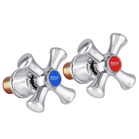 Ручки для смесителя с кран буксами (пара) Zerix Handles SET-A827 (керамика) (ZX2953)