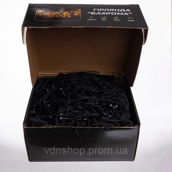 Новорічна гірлянда вулична Бахрома 36 м 600 LED чорний провід Мультиколор 36МBML | Зображення 2